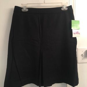 Black wool Lilly Pulitzer a line skirt